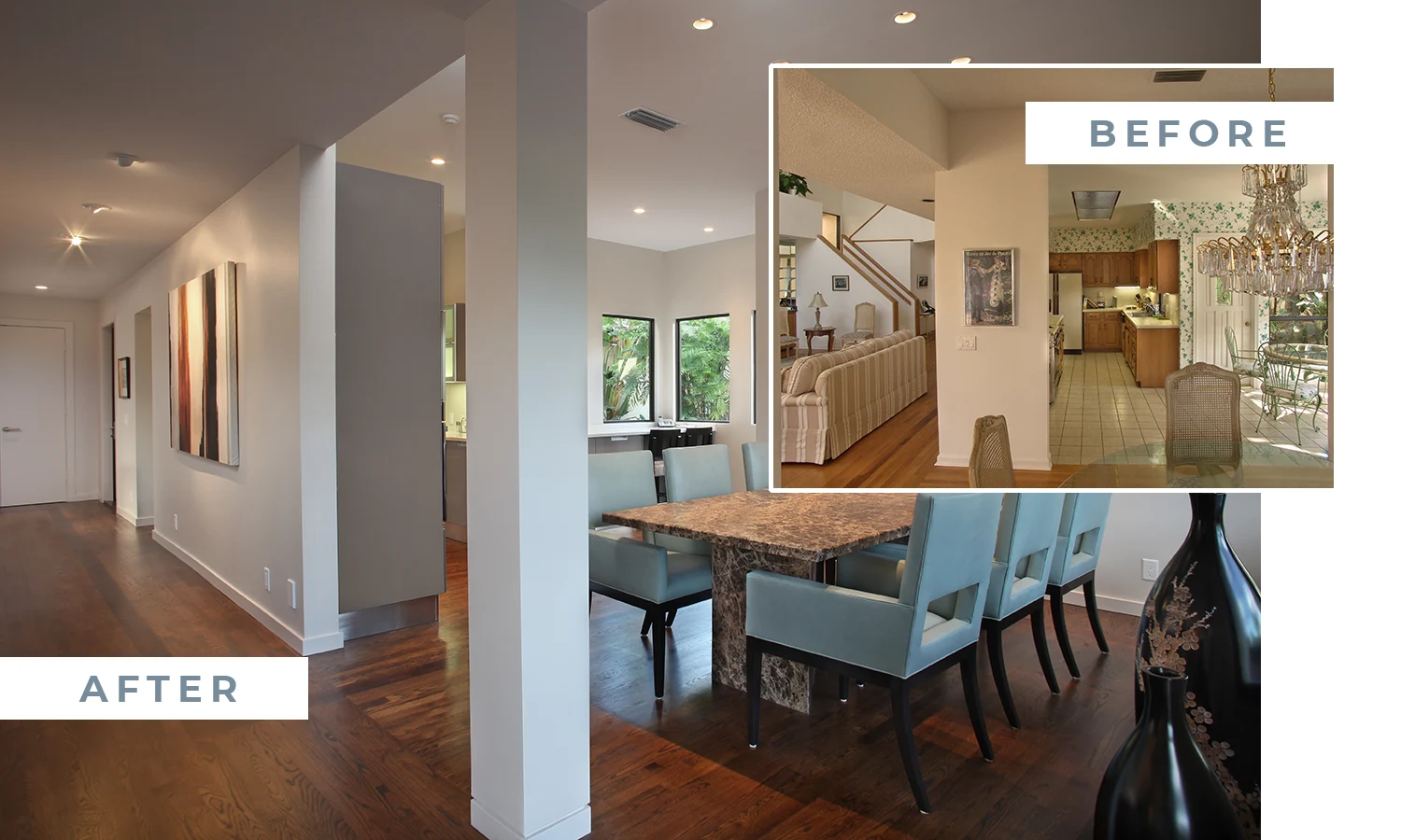 Contemporary Vision before and after dining